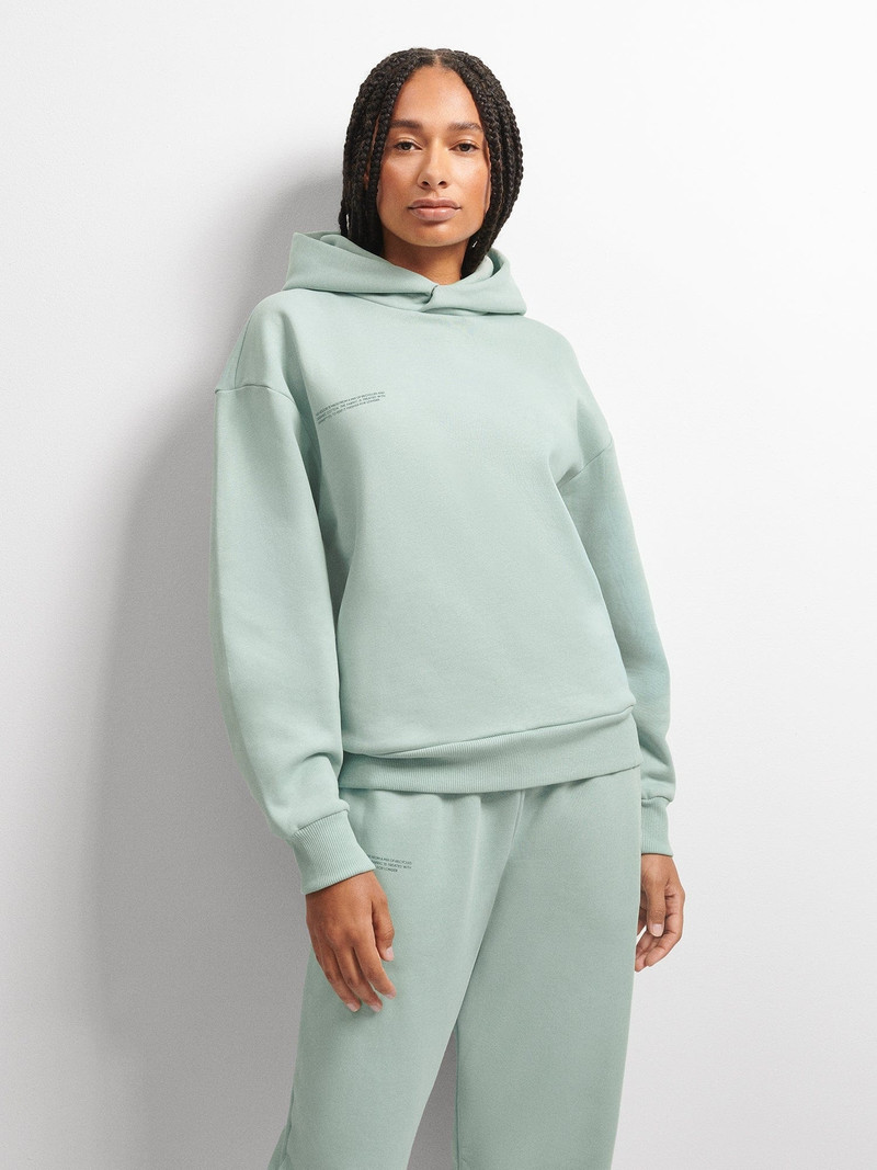 PANGAIA Womens DNA Hoodie - Eucalyptus Blue outlook