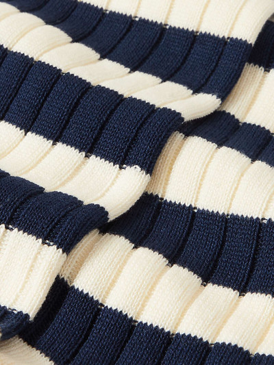BEAMS PLUS Striped Ribbed Cotton-Blend Socks outlook