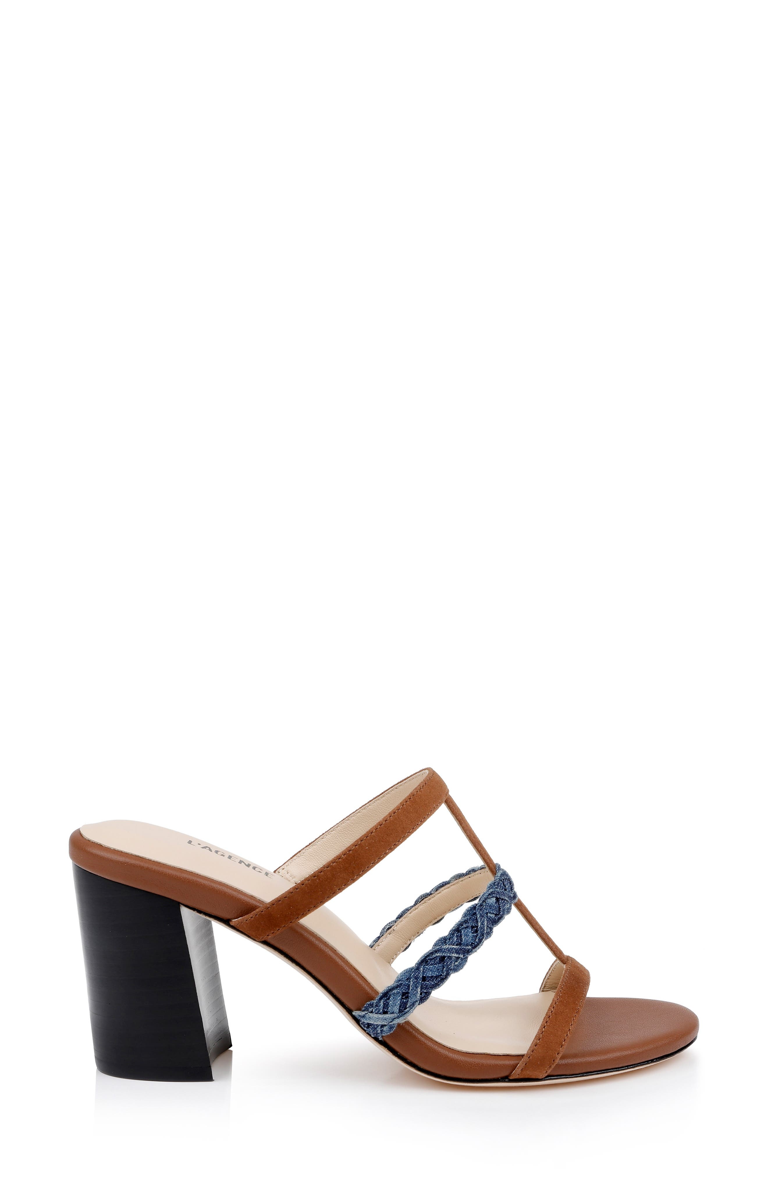 L'AGENCE Heromin Slide Sandal in Cognac Suede at Nordstrom - 3