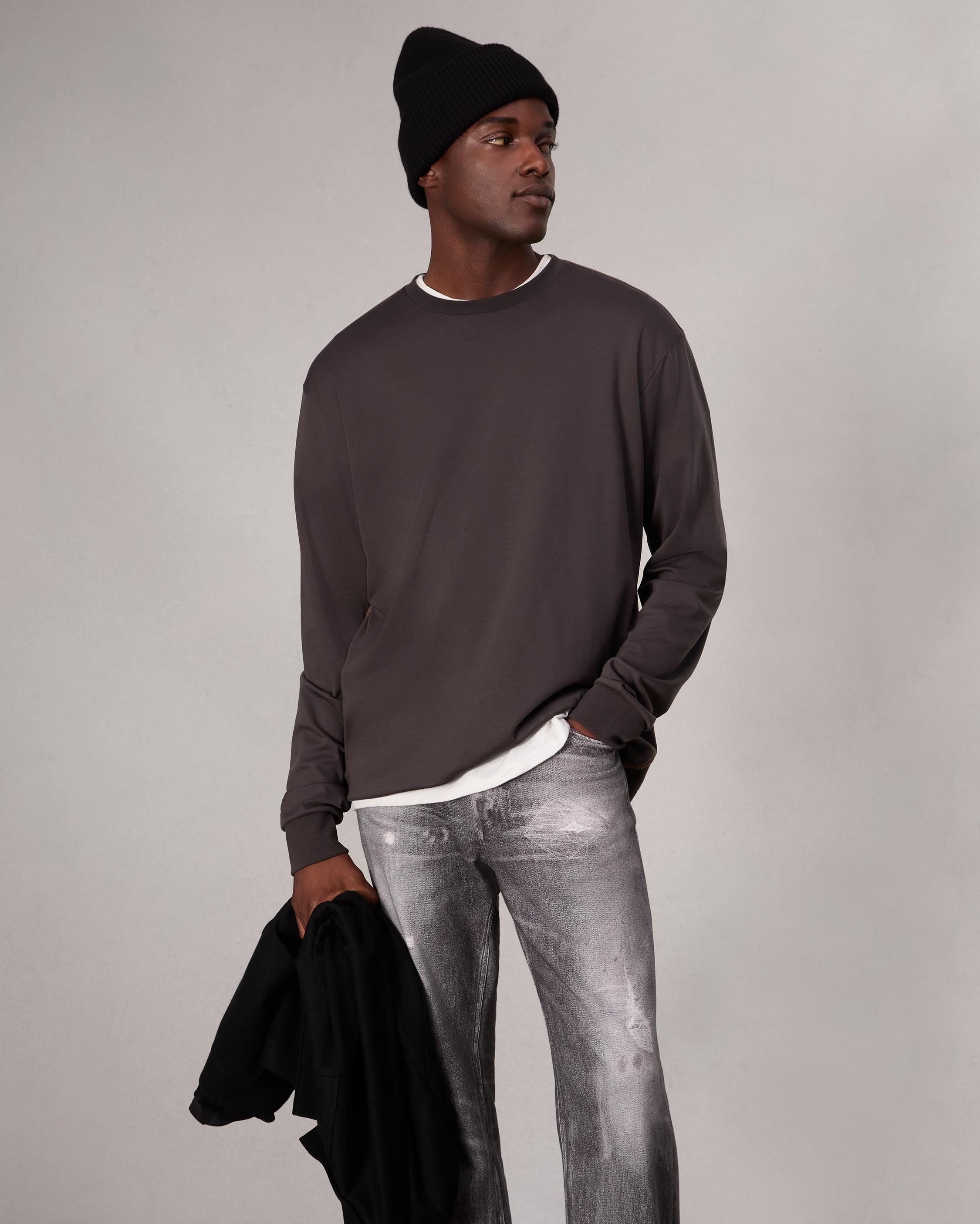 Relaxed Fit Contrast-Trim Cotton Tee - 1