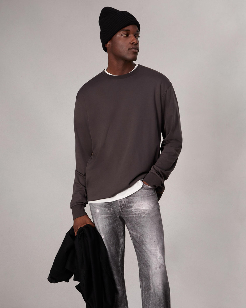 rag & bone Relaxed Fit Contrast-Trim Cotton Tee outlook