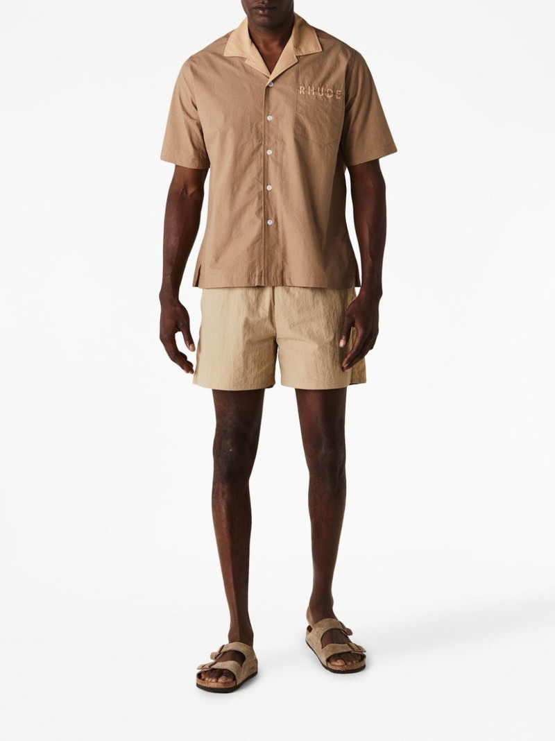 Rhude Mechanic logo-embroidered cotton shirt outlook