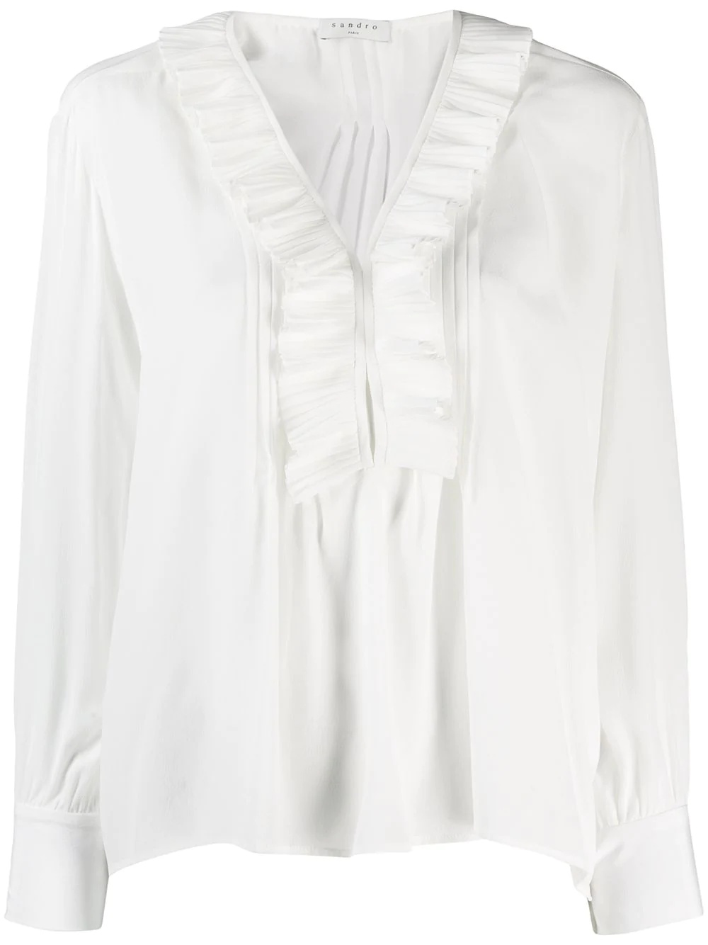 ruffle trim blouse - 1