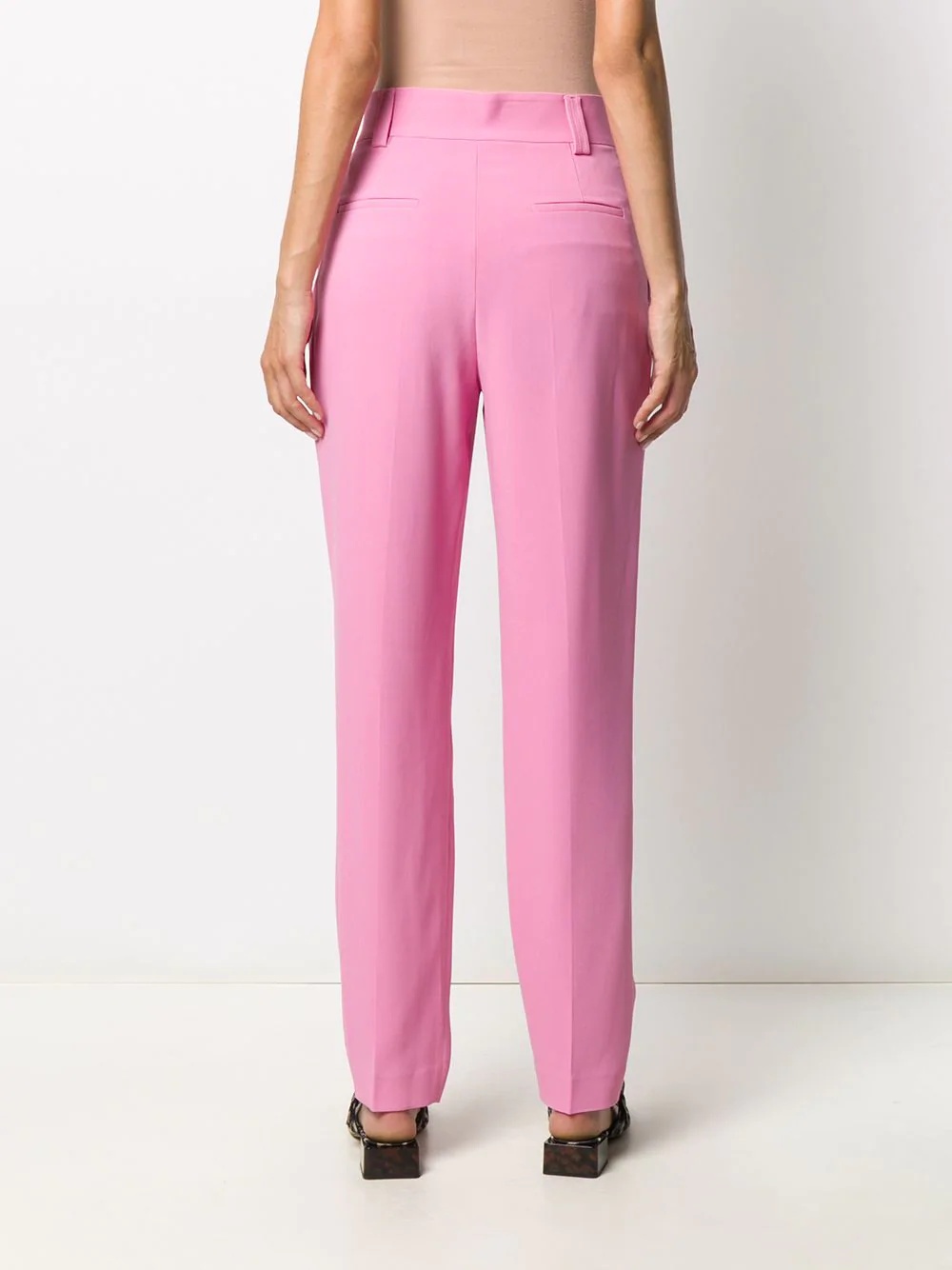 pleat-detail tapered trousers - 4