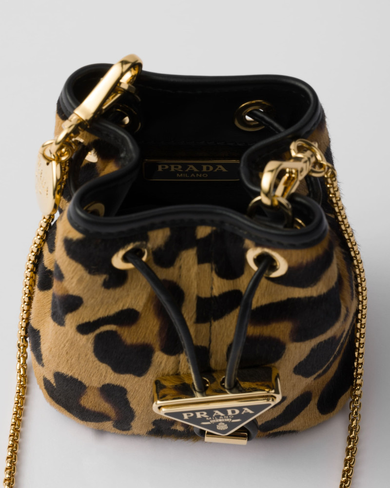 Printed leather mini pouch 4