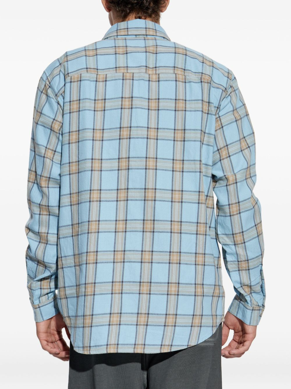 S-Simply-Ajfi embroidered checked shirt - 4