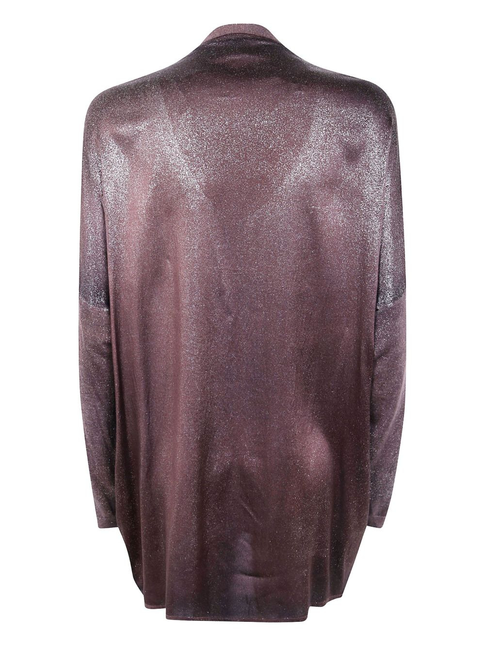 V-neck lurex cardigan - 2