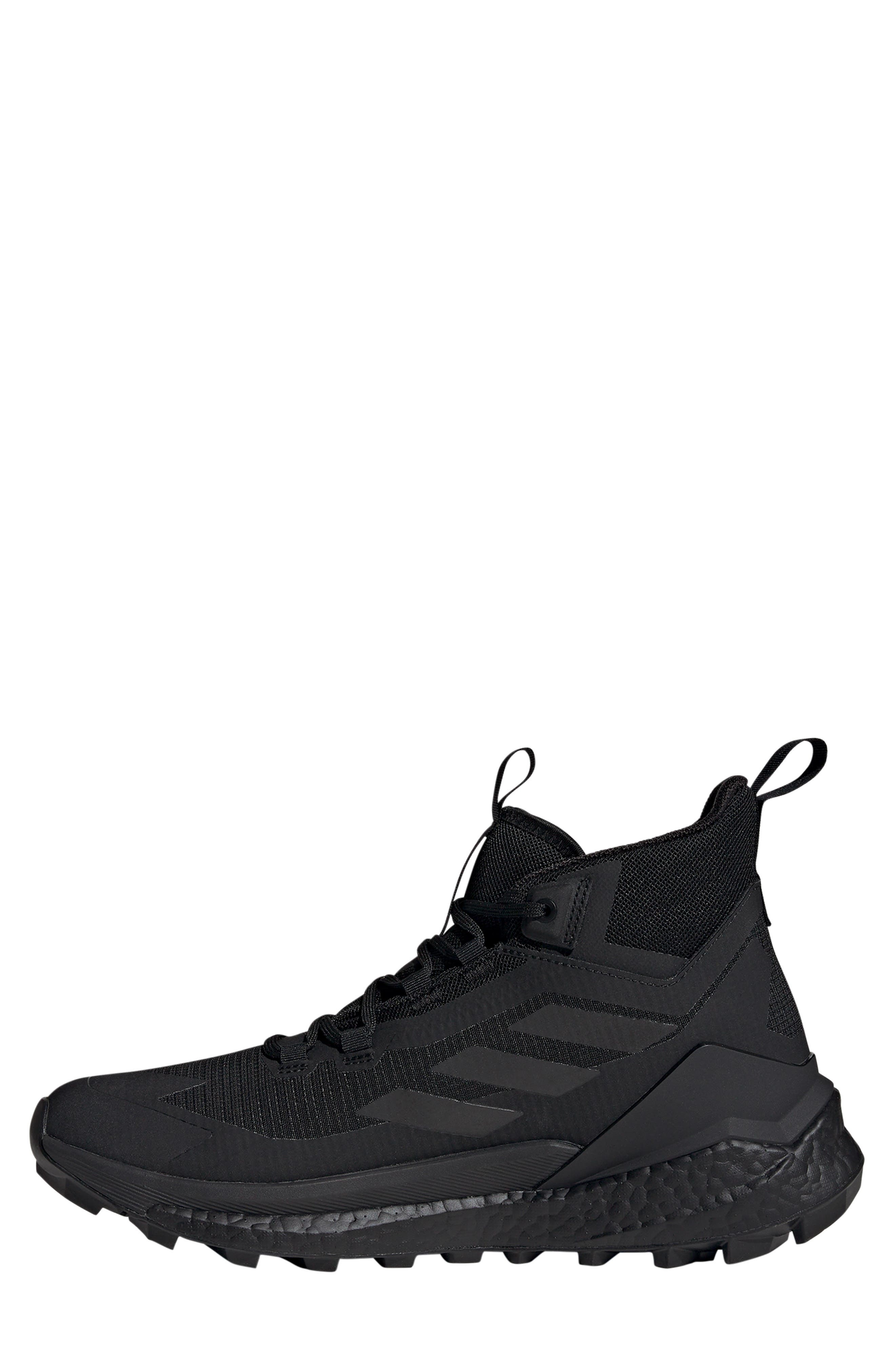 adidas Terrex Free Hiker 2.0 Mid Waterproof Gore-Tex® Hiking Shoe in Black/Black/Grey at Nordstrom - 7