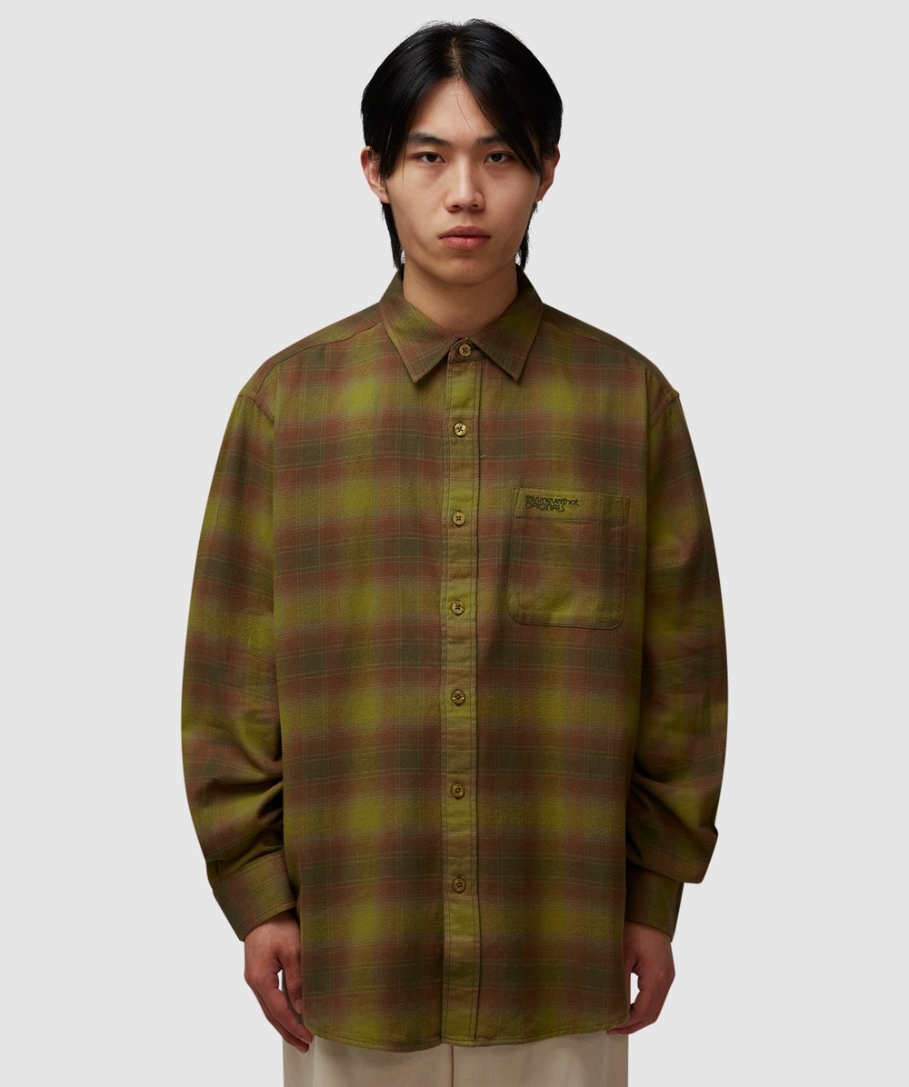 ★thisisneverthat★Flannel Check Shirt Shadow_Plaid_Flannel_Shirt-