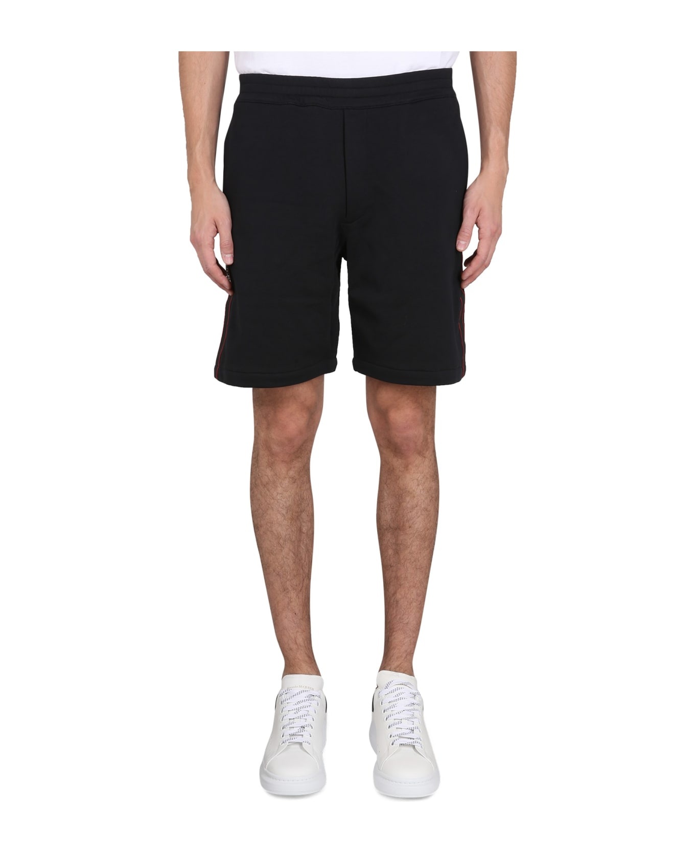 Bermuda Shorts With Selvedge Logo Band - 1