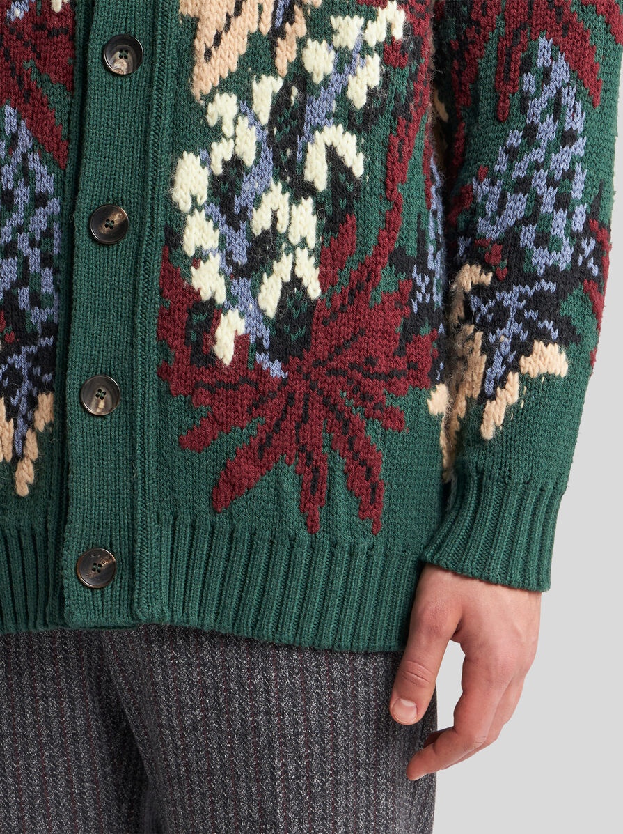 KNIT JACQUARD CARDIGAN - 3