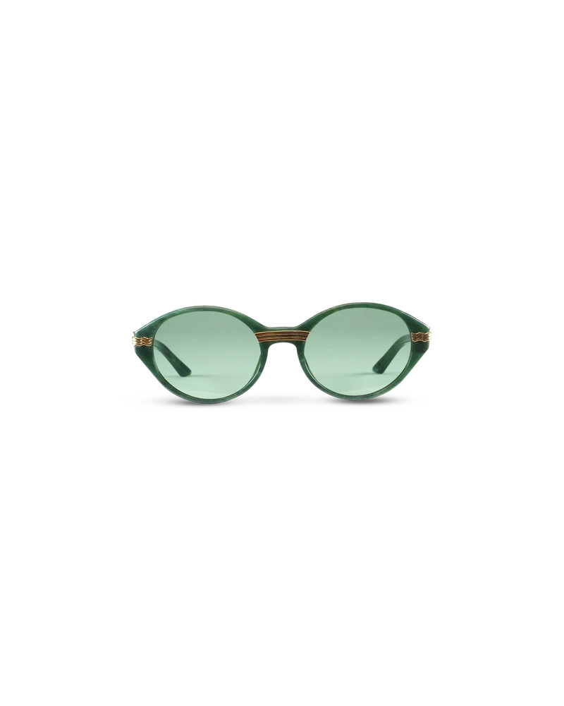CASABLANCA Cannes Gold & Light Green Sunglasses outlook