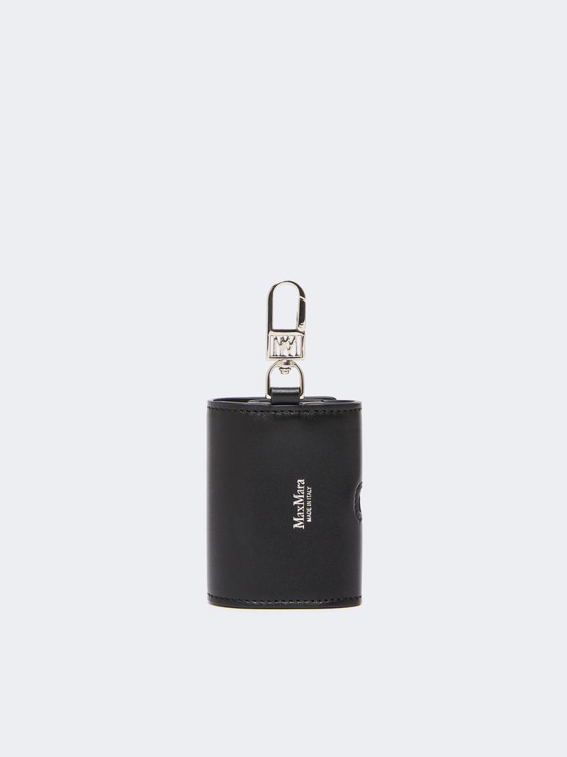 Max Mara EARPHONECASE Leather earphone pouch - BLACK outlook