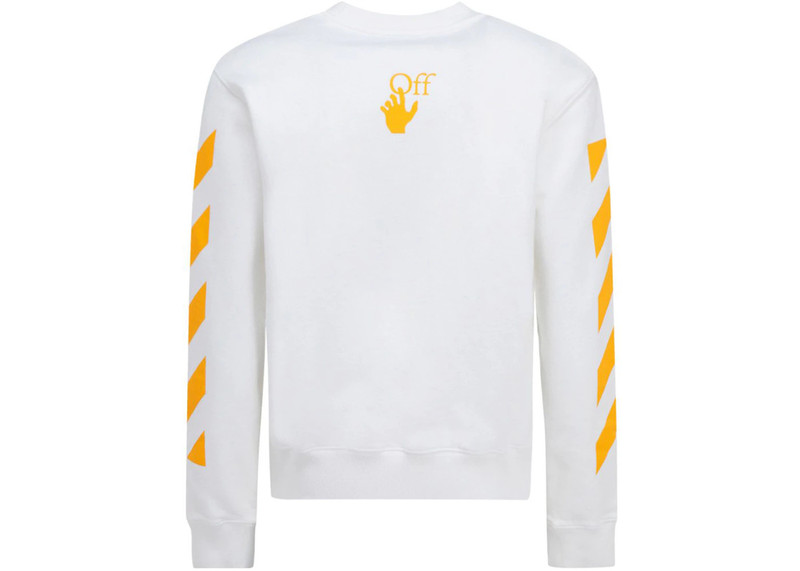 Off-White OFF-WHITE Caravaggio Saint Jerome Writing Print Slim Fit Sweatshirt White Yellow outlook