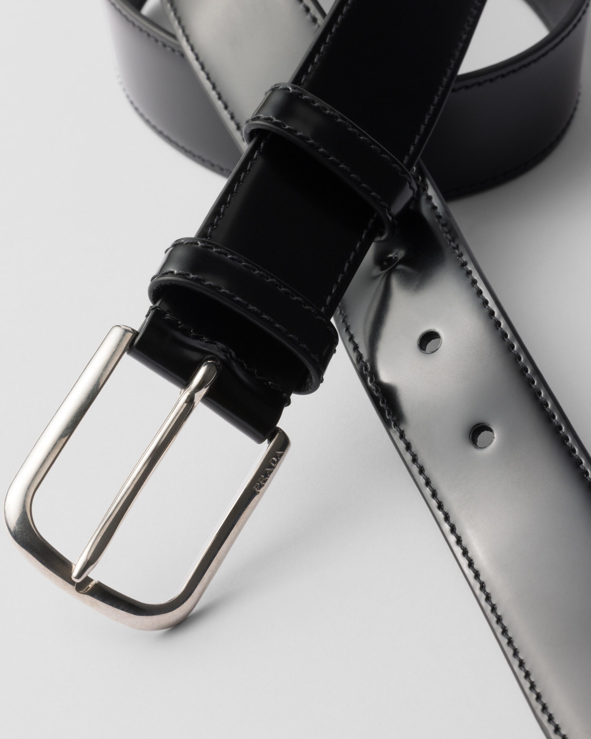 Brushed leather belt - 3