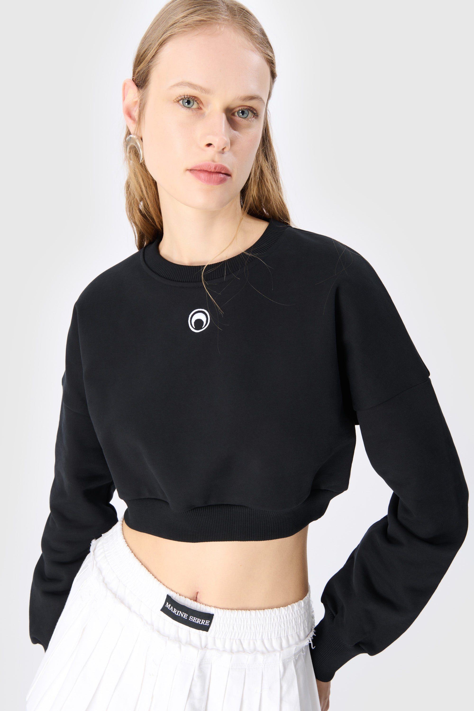 Moon Logo Fleece Cropped Sweatshirt - 2