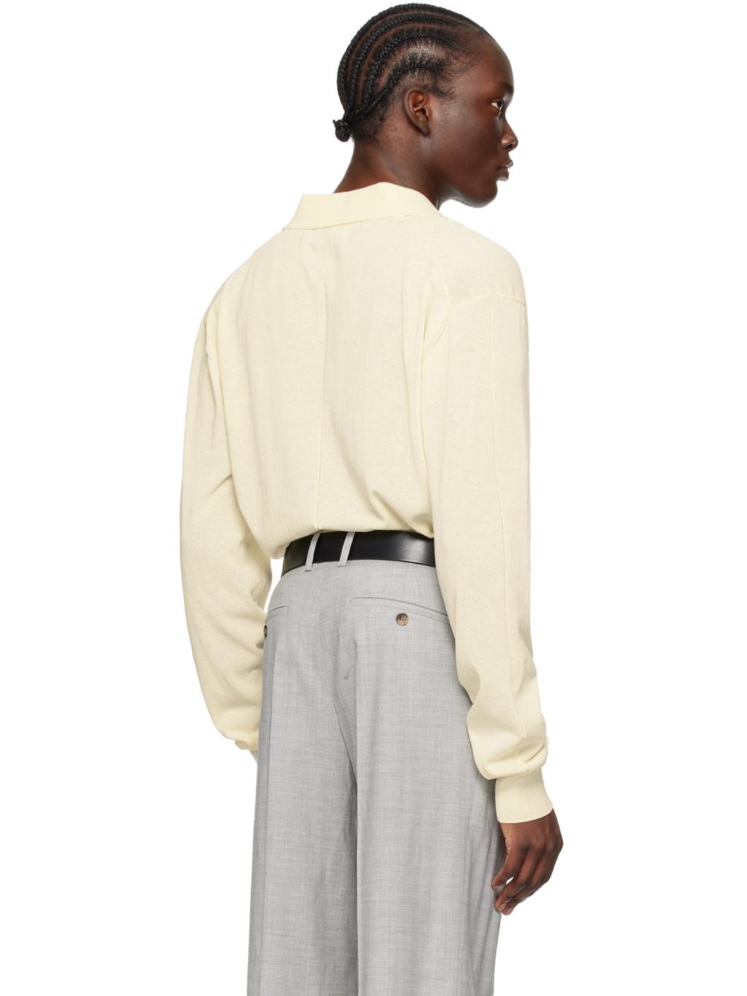 Beige Semi-Sheer Polo - 3