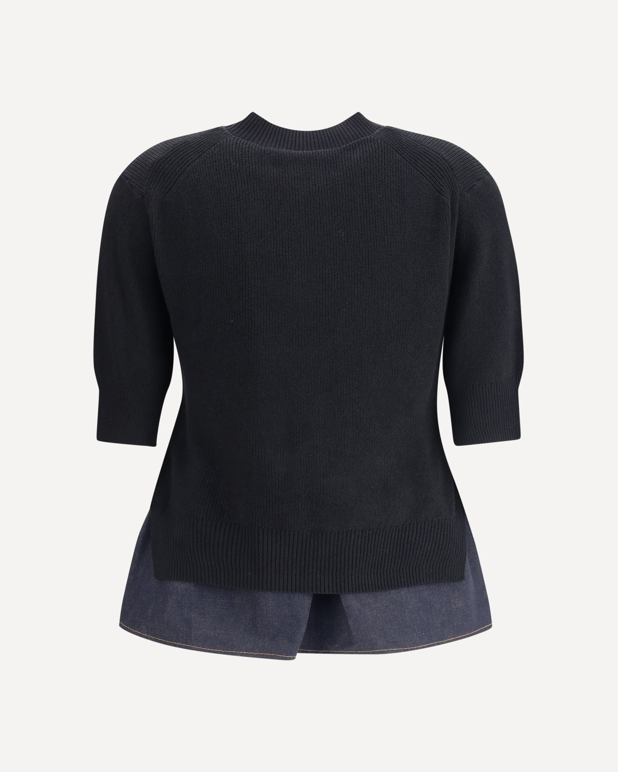 Denim detail Sweater - 2