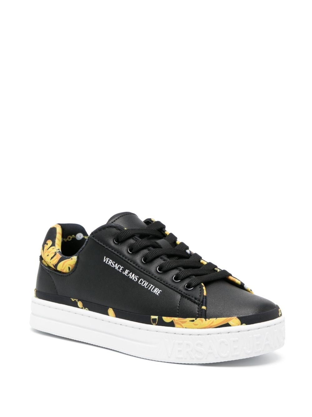 Chain Couture-print low-top sneakers - 2