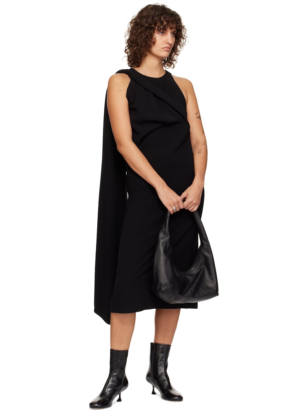 Black Tee Ankle Boots - 5