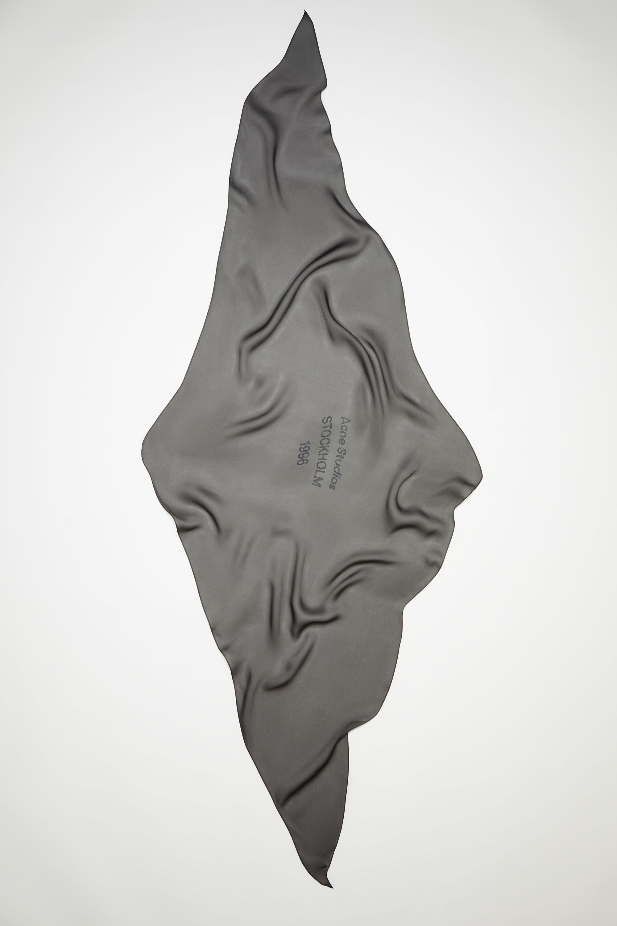 Silk scarf - Carbon grey - 1