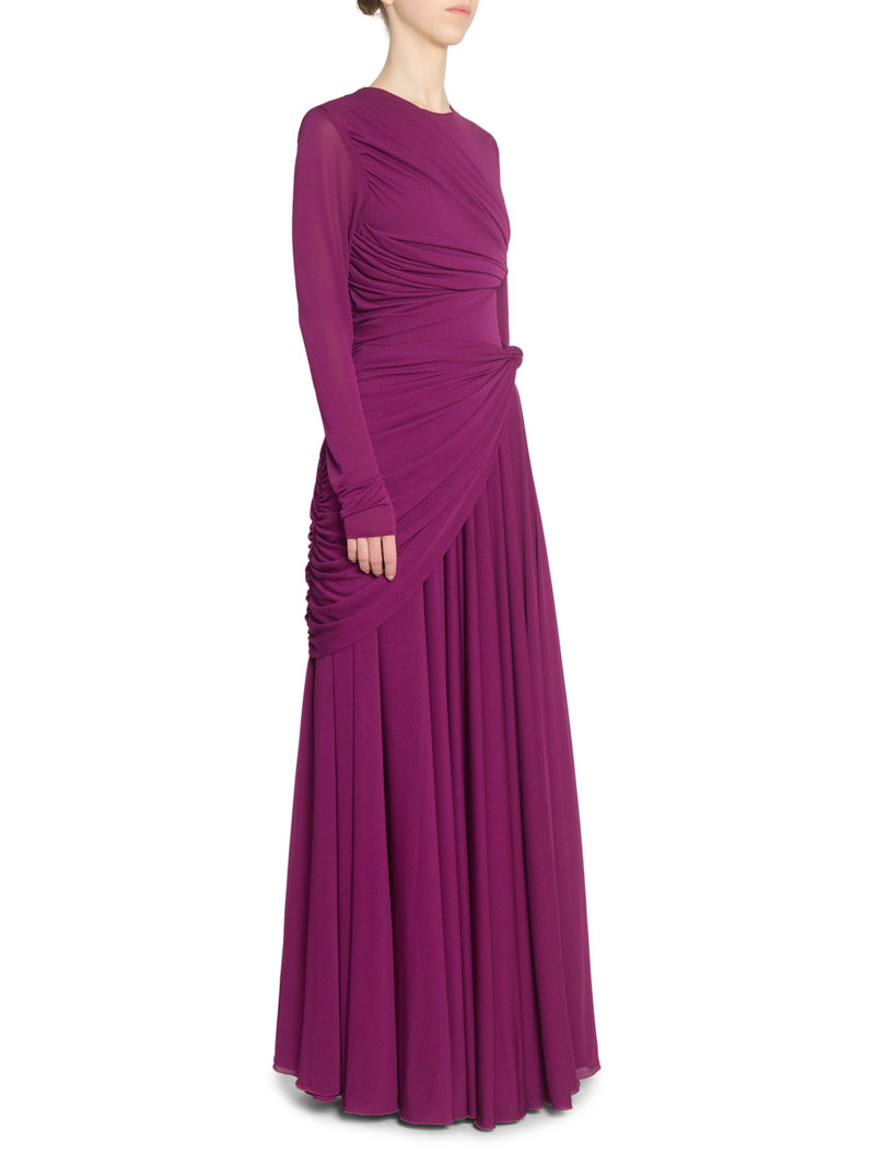 Women's Twisted-Front Jersey Gown - Violet 4