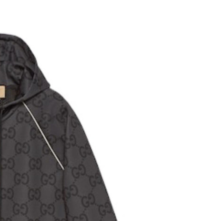 Gucci Jumbo GG Zip Jacket With Web 'Grey Dark Grey' 771619-XJF52-1155 - 3