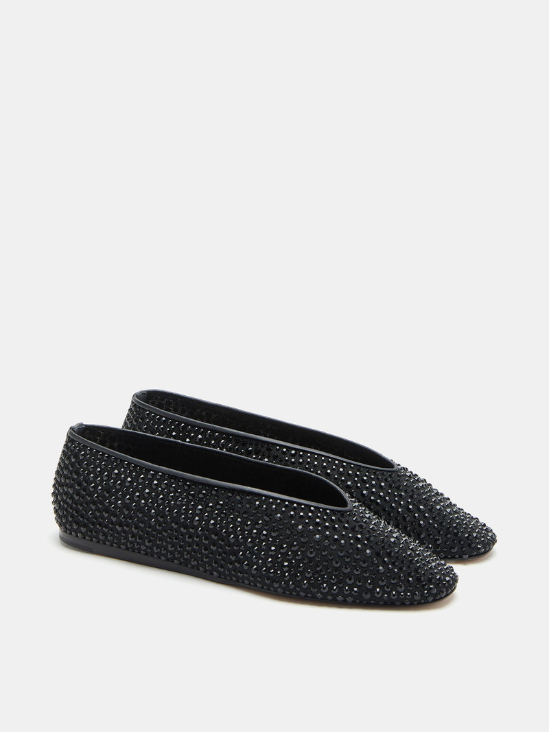 LE MONDE BÉRYL Luna Slipper / Black Mesh Crystal outlook