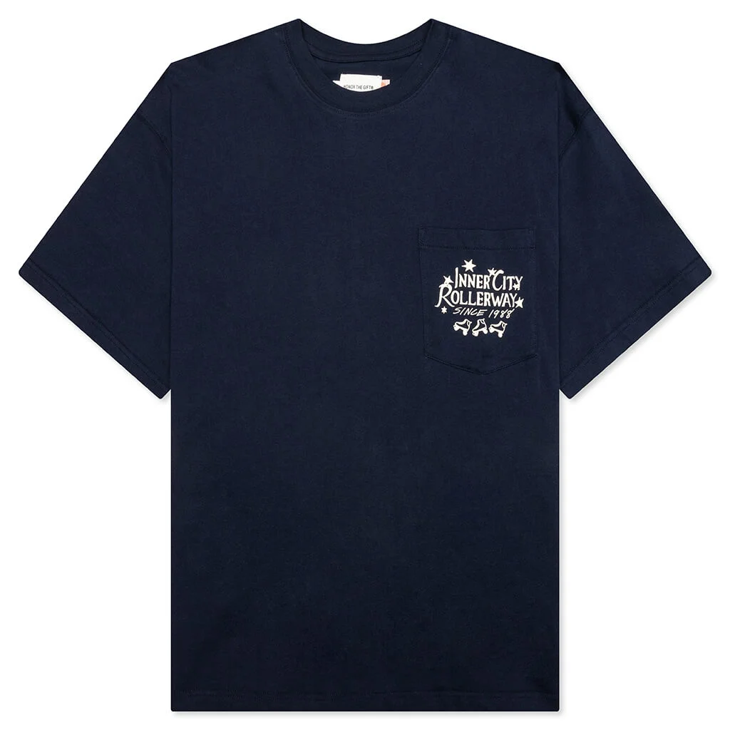 INNER CITY ROLLERWAY S/S TEE - NAVY - 1