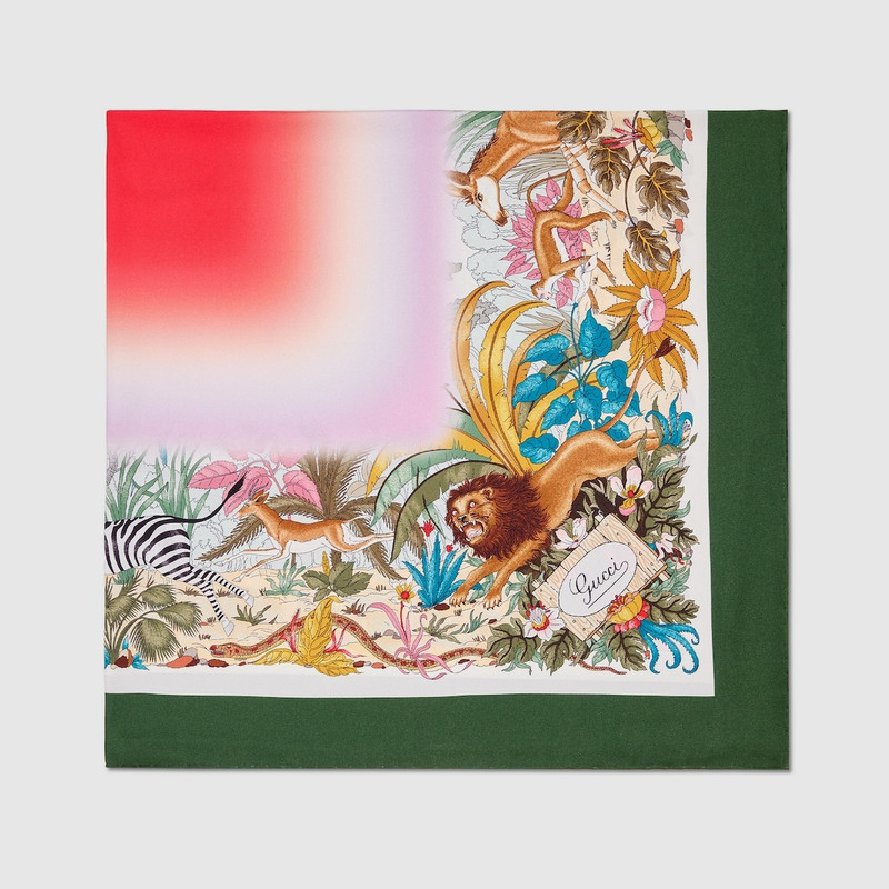 GUCCI 90 x 90 project printed silk carré outlook
