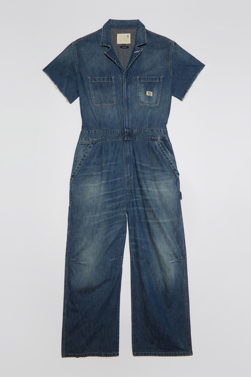 R13 DEBBIE SHORT SLEEVE COVERALL - WINDSOR BLUE outlook