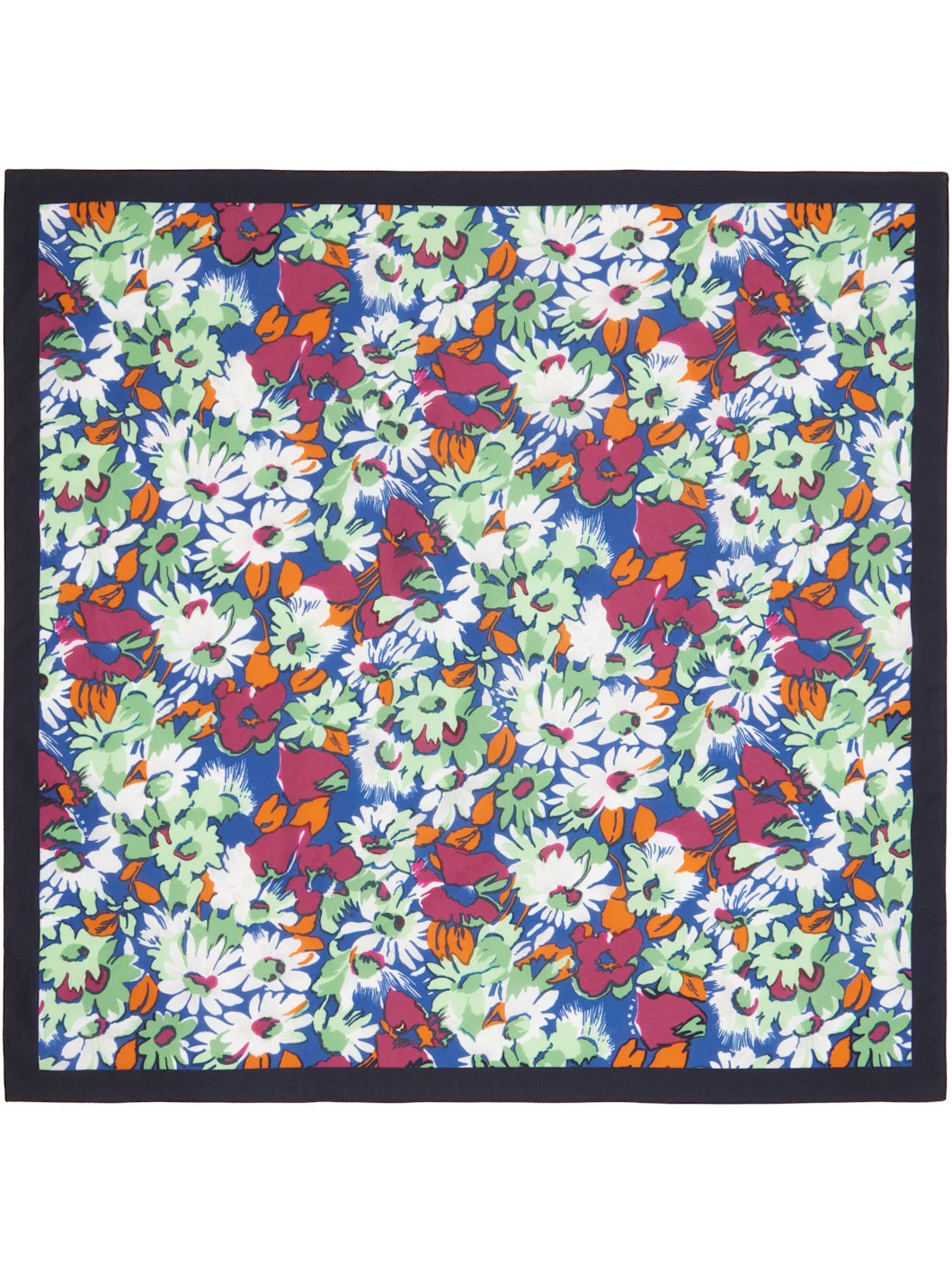 Multicolor Floral Poplin Scarf - 1