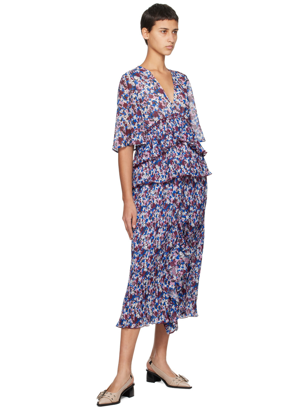 Multicolor Pleated Blouse - 4