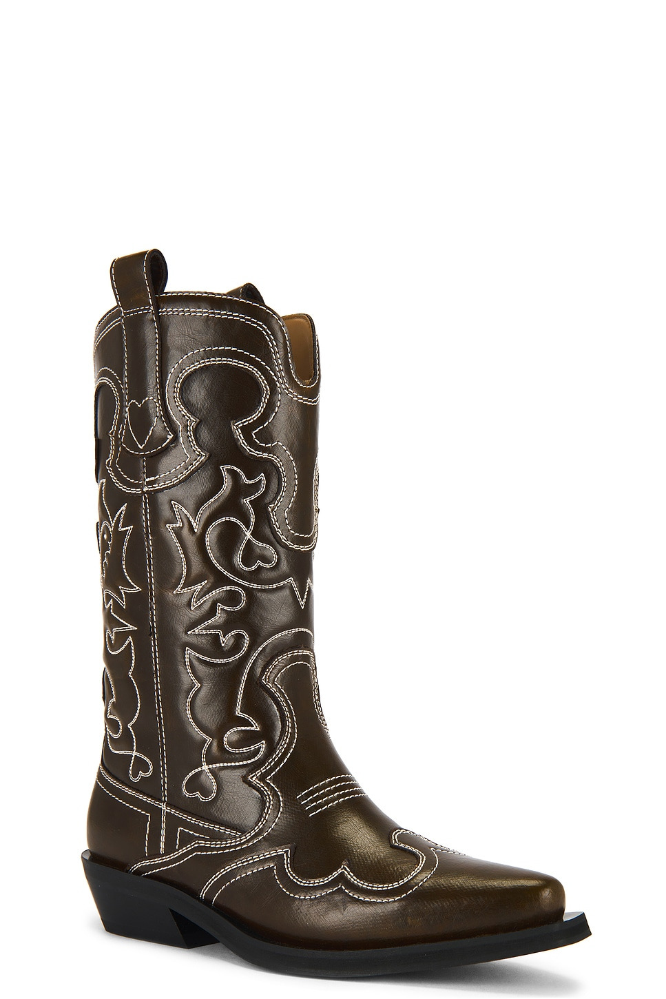 Mid Shaft Embroidered Western Boot - 2