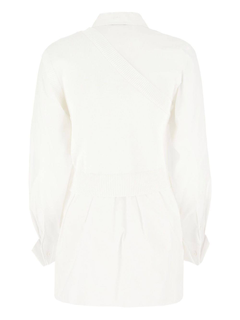 asymmetric-pleated shirt - 2