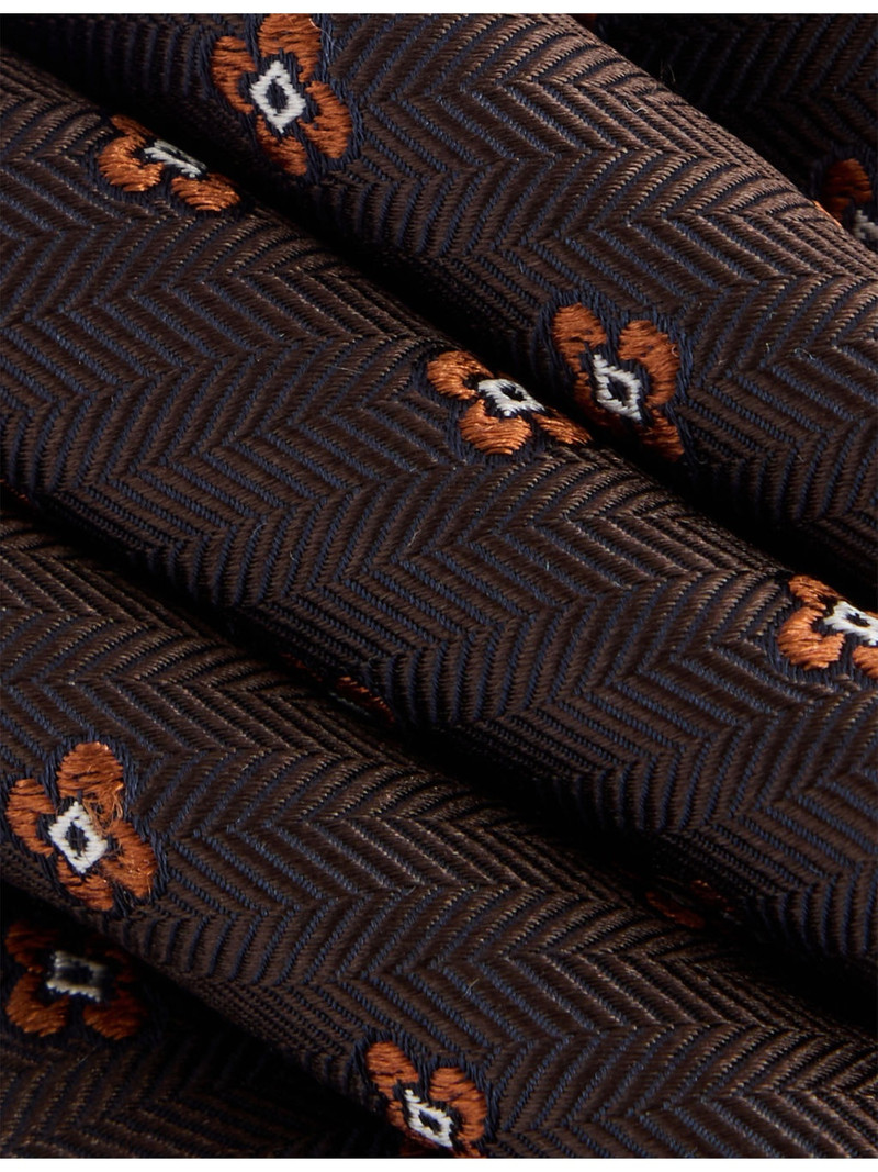 CORNELIANI Geometric-Weave Silk Tie outlook
