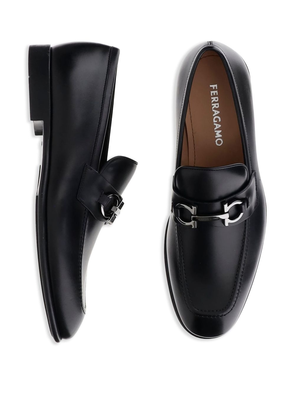 Gancini-detail loafers - 4