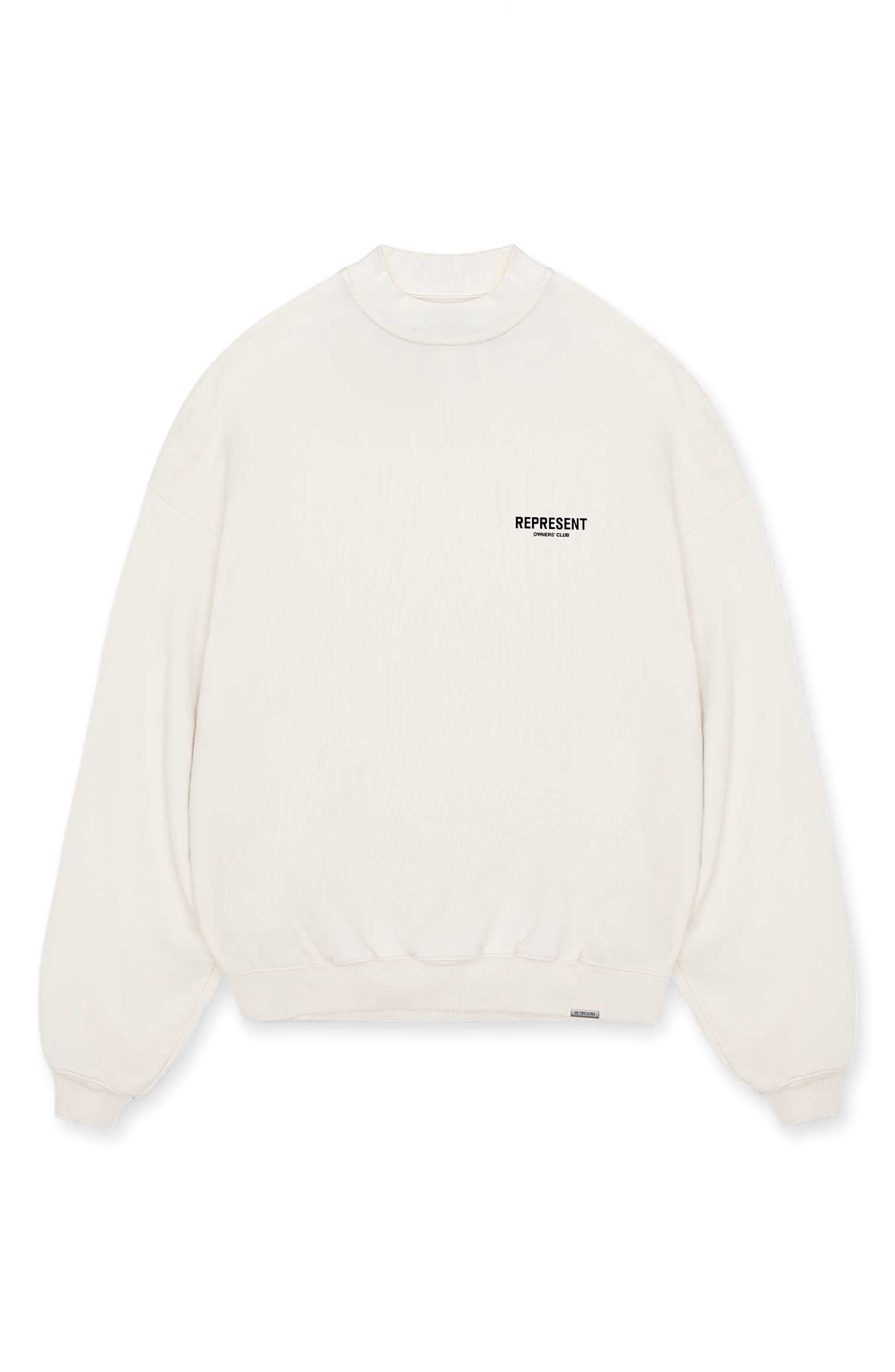 Represent Owners' Club Logo Graphic Sweatshirt in Flat White at Nordstrom - 1