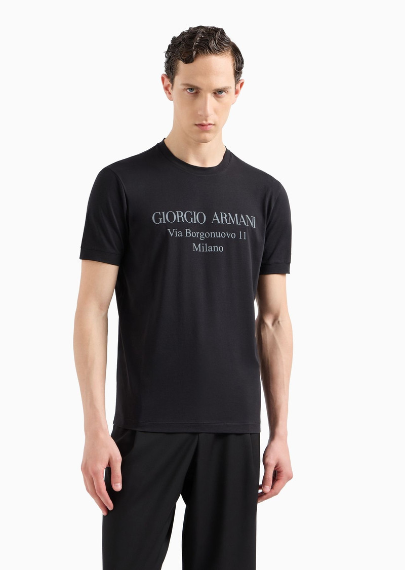 Borgonuovo 11 crew-neck T-shirt in Pima cotton jersey 2