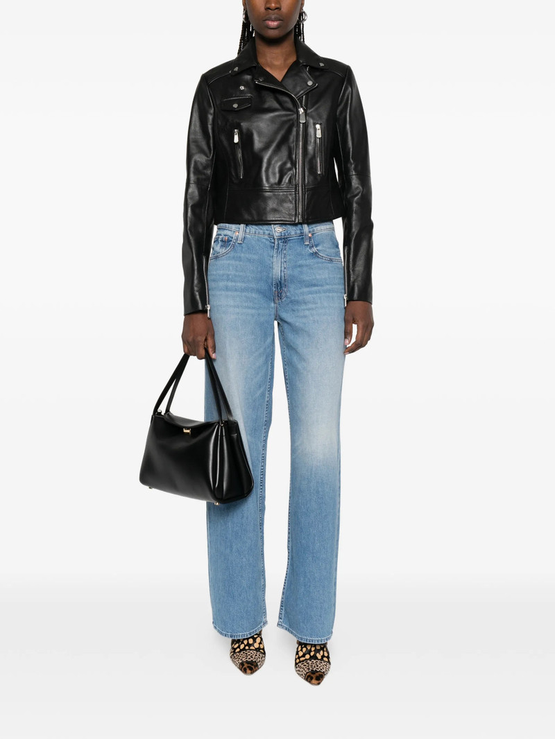 Pinko Zip Leather Jacket 3