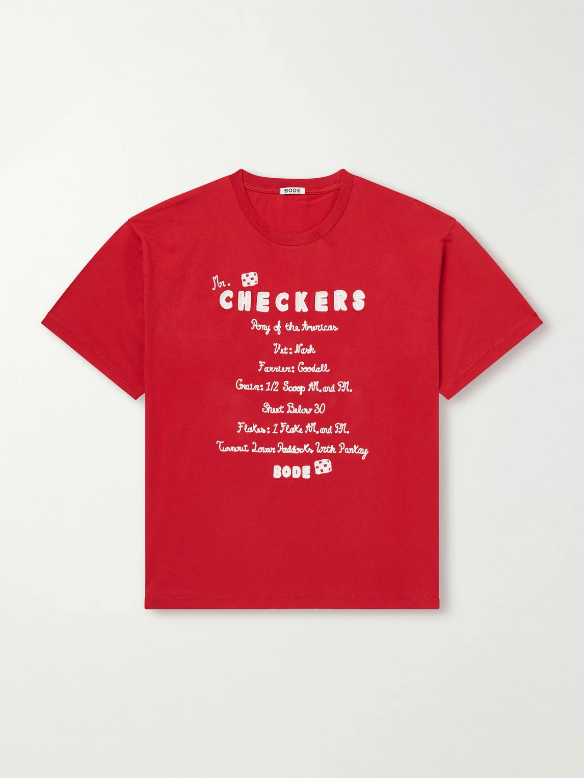 Embroidered Cotton-Jersey T-Shirt - 1
