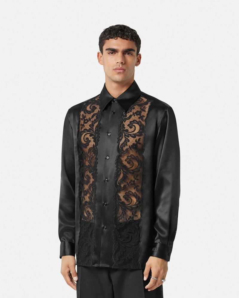 Barocco Lace Silk Shirt 4