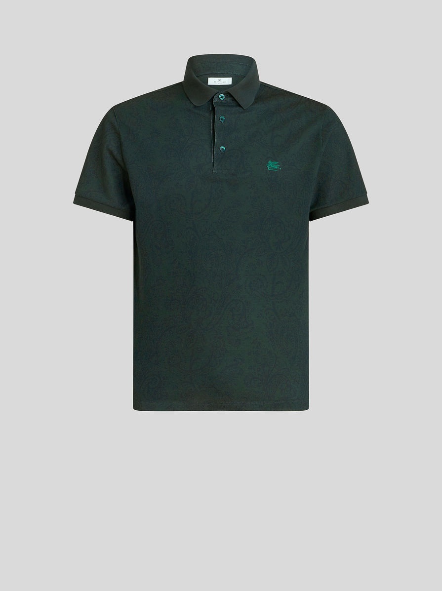 JERSEY POLO SHIRT WITH PAISLEY DESIGNS - 1