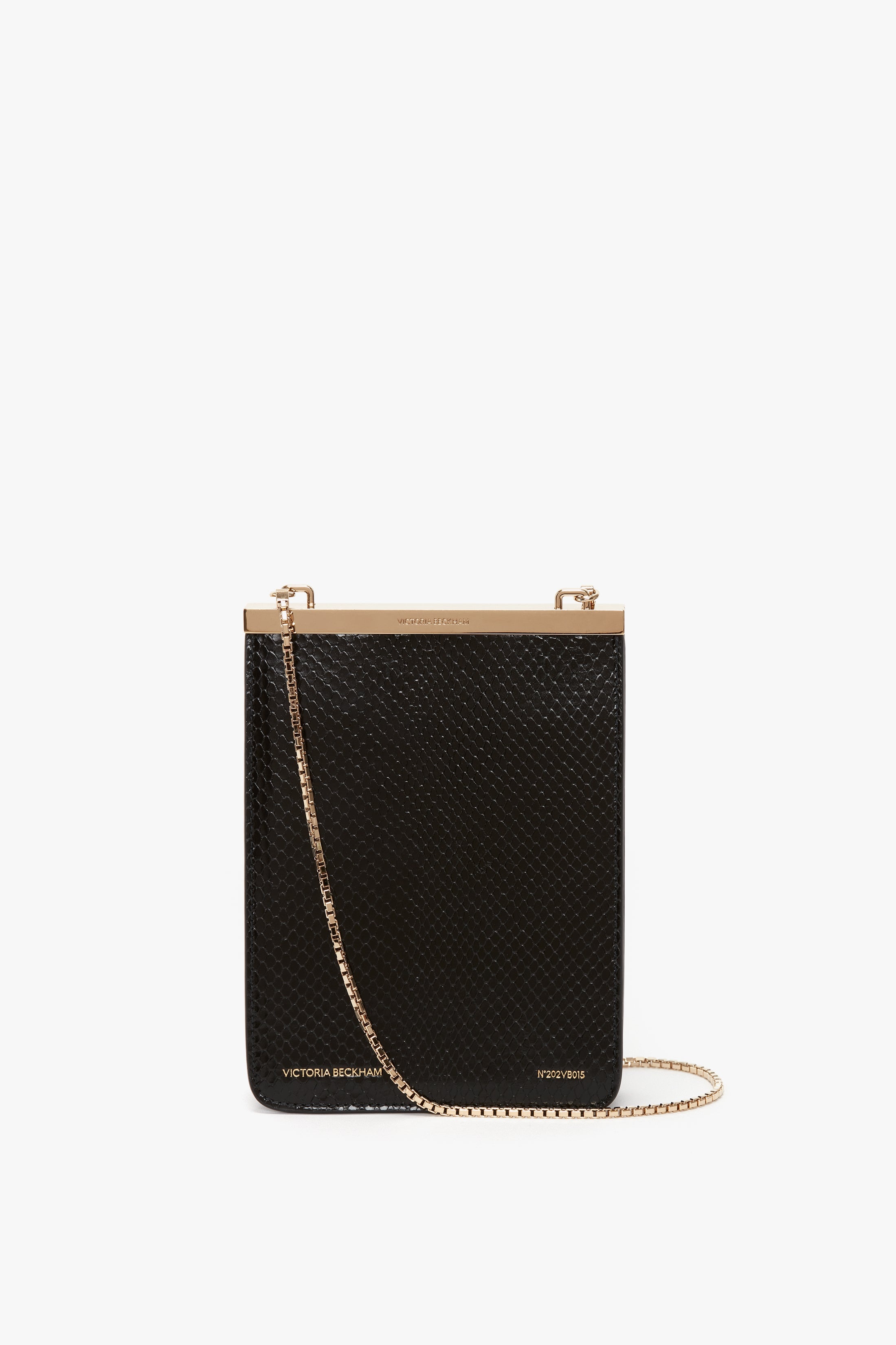Frame Purse In Black Leather - 5