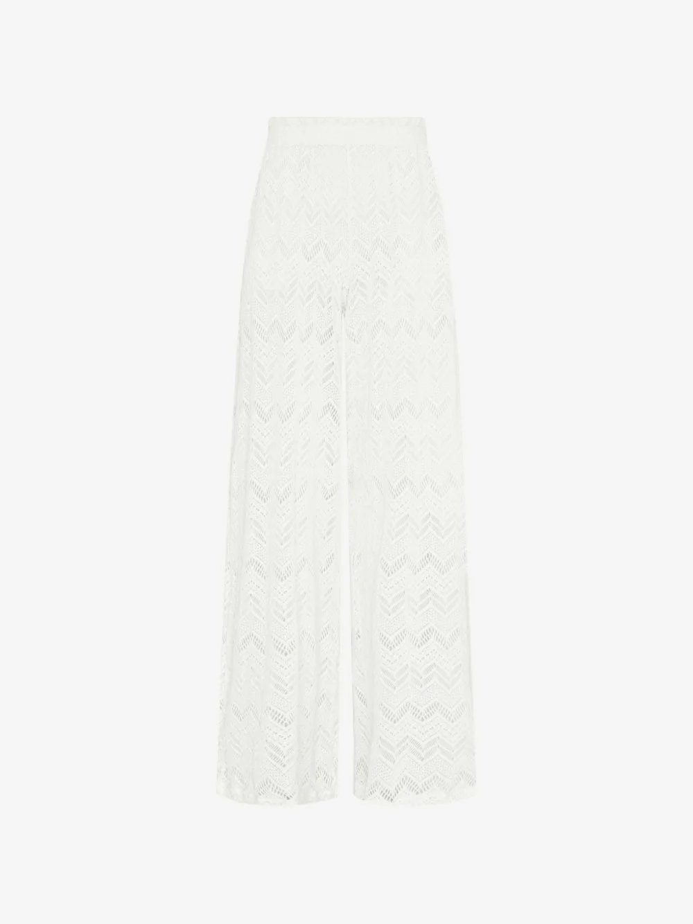 Line chevron-knit wide-leg trousers - 1