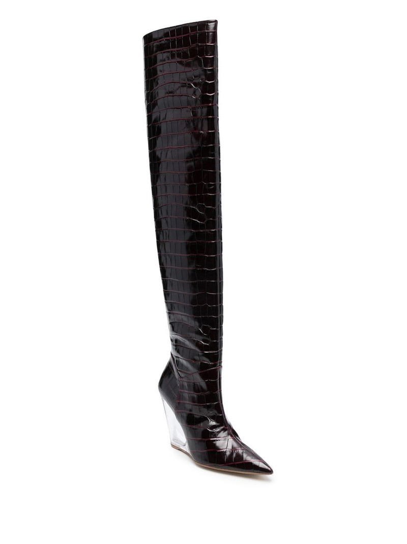 Stuart Weitzman Lucite 100mm thigh-high boots outlook
