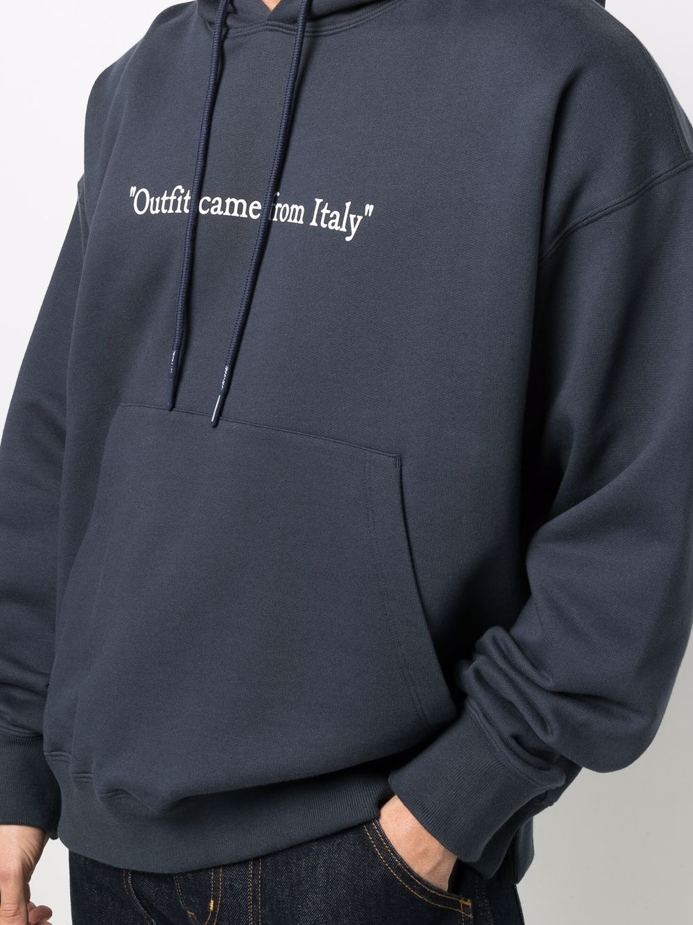 quote print hoodie - 5