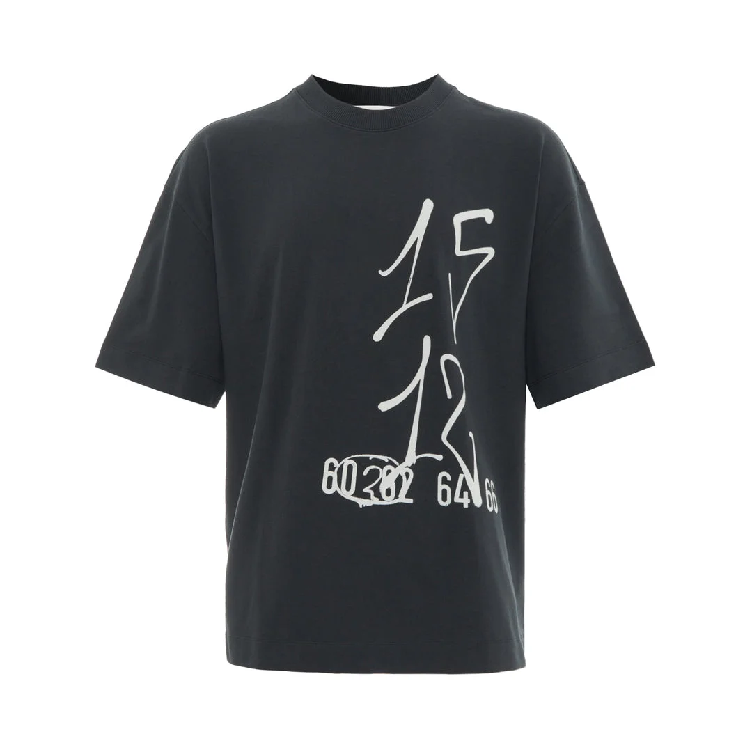 Oversized Artwork Numbers Tee - 1