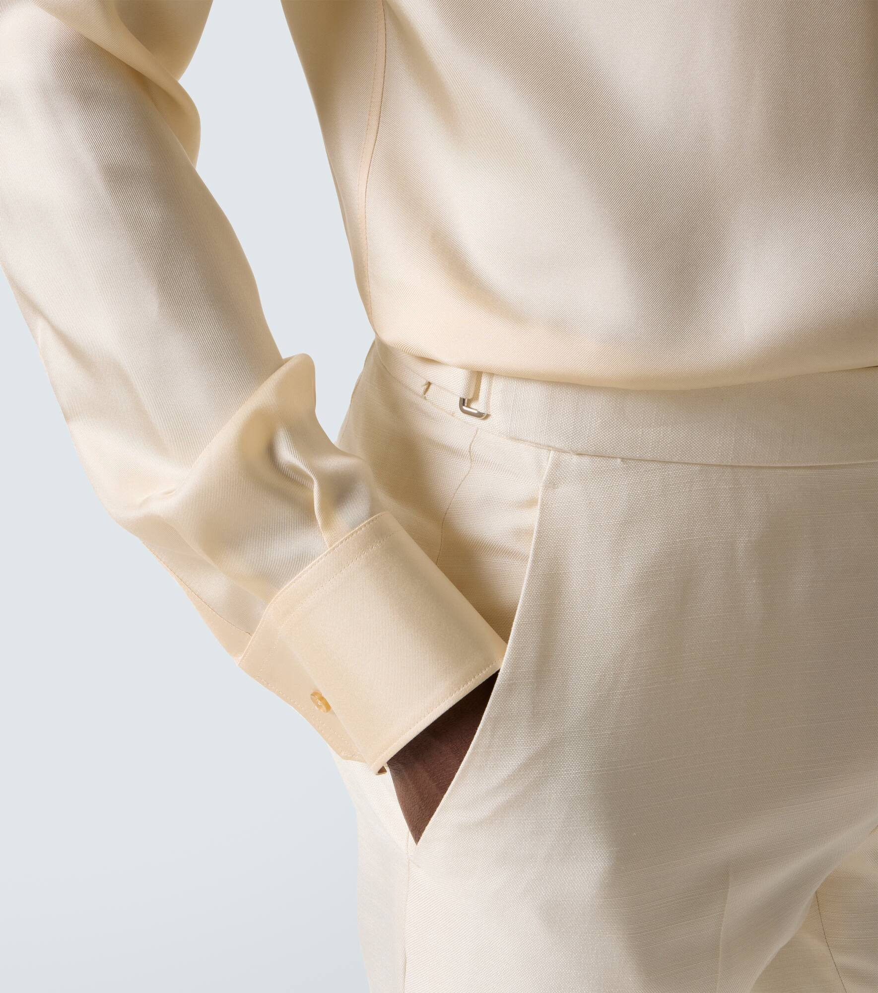 Silk slim pants - 6