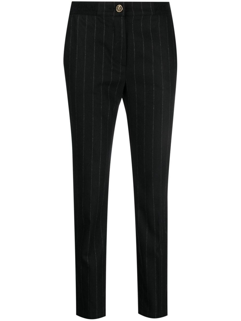 pinstripe-pattern slim-cut trousers 1